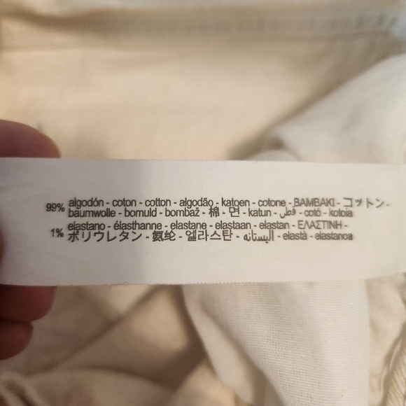 EUC ZARA CREAM HIGH RISE RAW HEM JEANS SIZE 8 - Picture 7 of 8